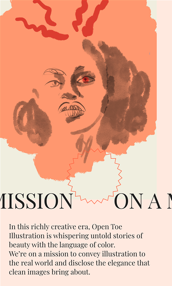 Our Mission frame from OTI web story