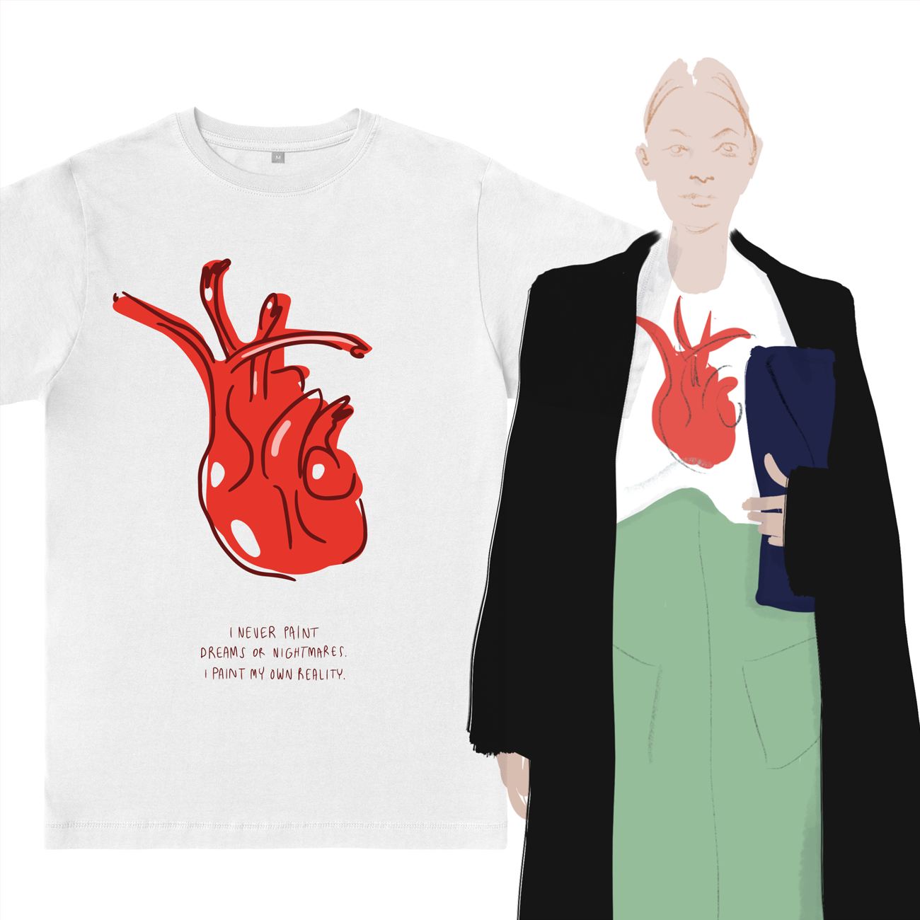 Frida's Heart T-shirt lookbook