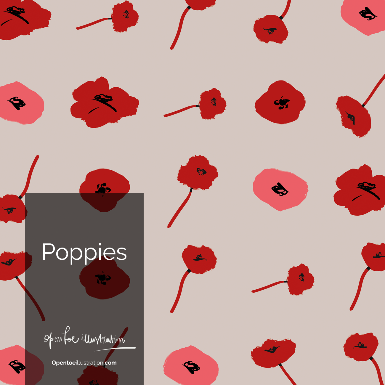 Poppies | Pattern Design by Silvana Mariani