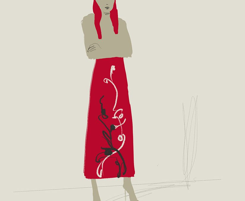 Red Skirt Art Print