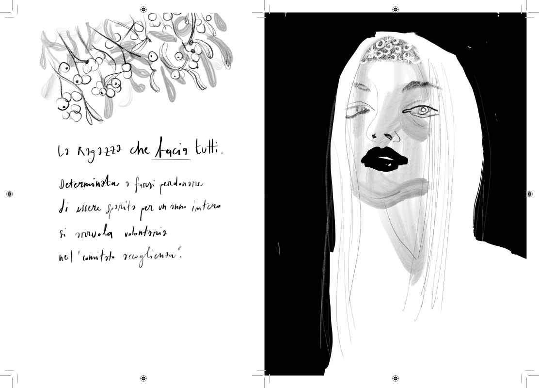 Girl with black lipstick by Silvana Mariani