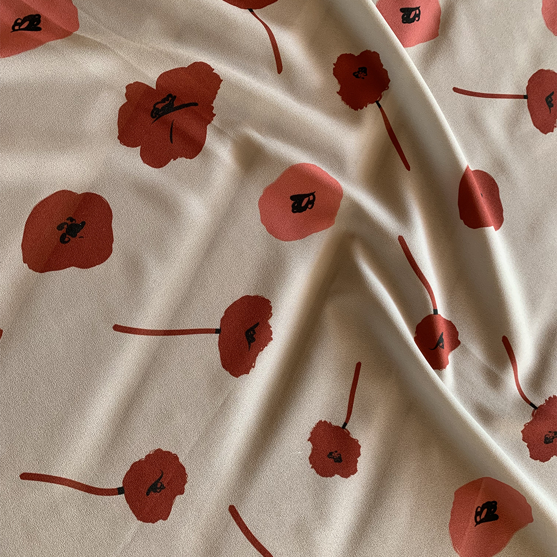 Poppies surface design picture, by Silvana Mariani