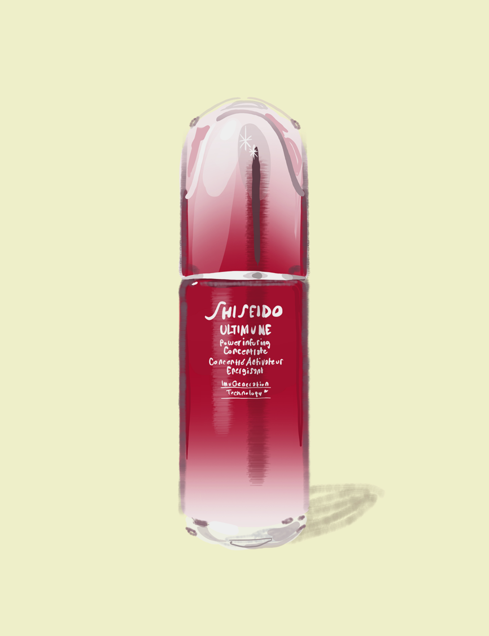 Shiseido - produit culte, beauty illustration by Silvana Mariani