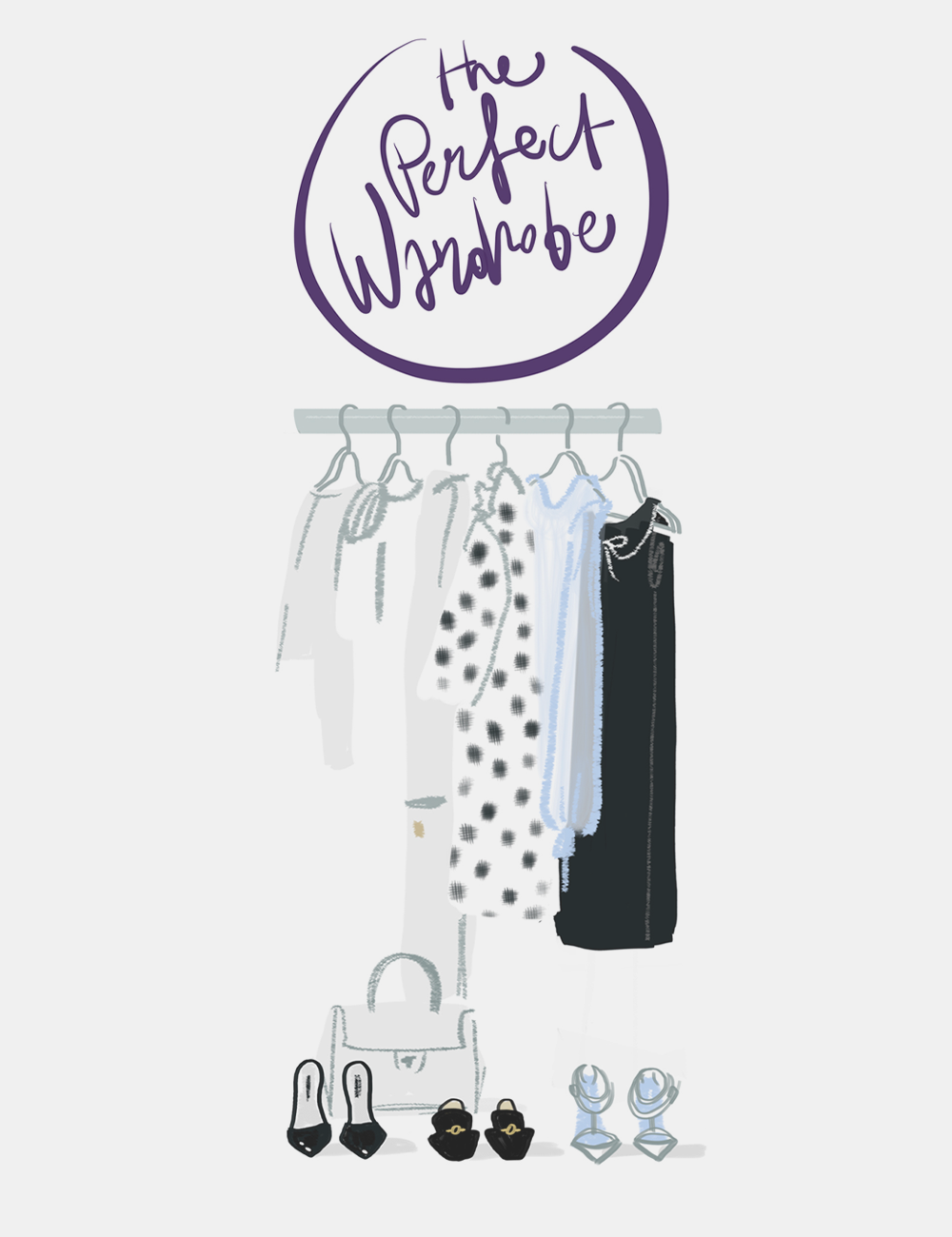 The Perfect Wardrobe, illustration by Silvana Mariani 