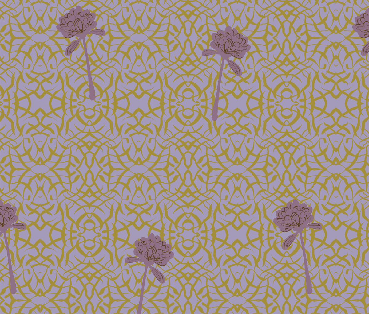 Salone pattern with flowers
