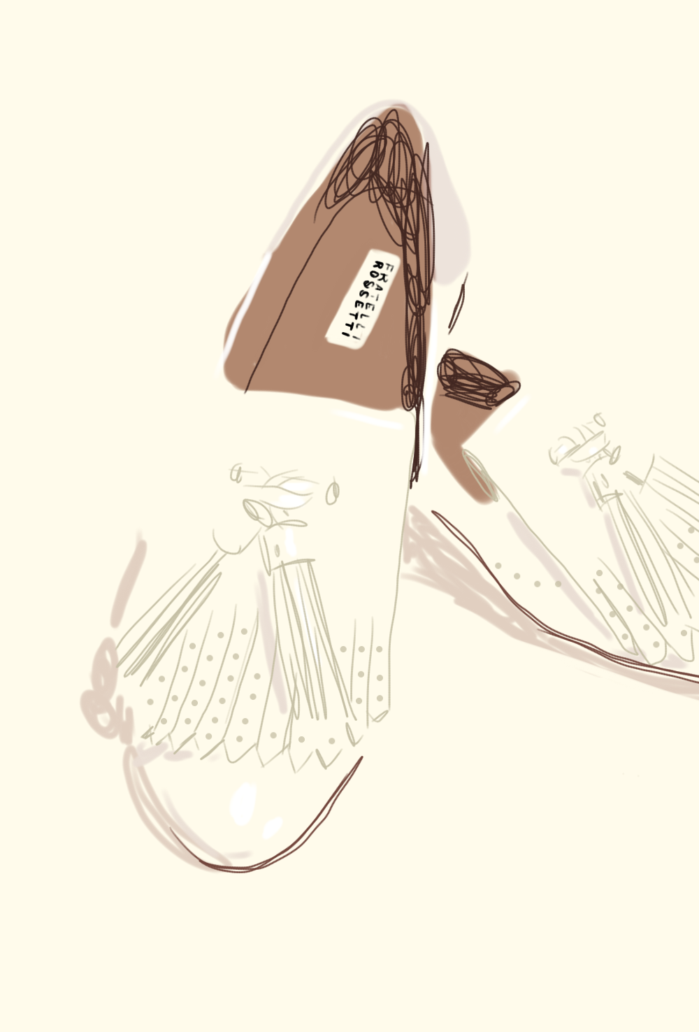 Hobo shoes, fashion illustration by Silvana Mariani