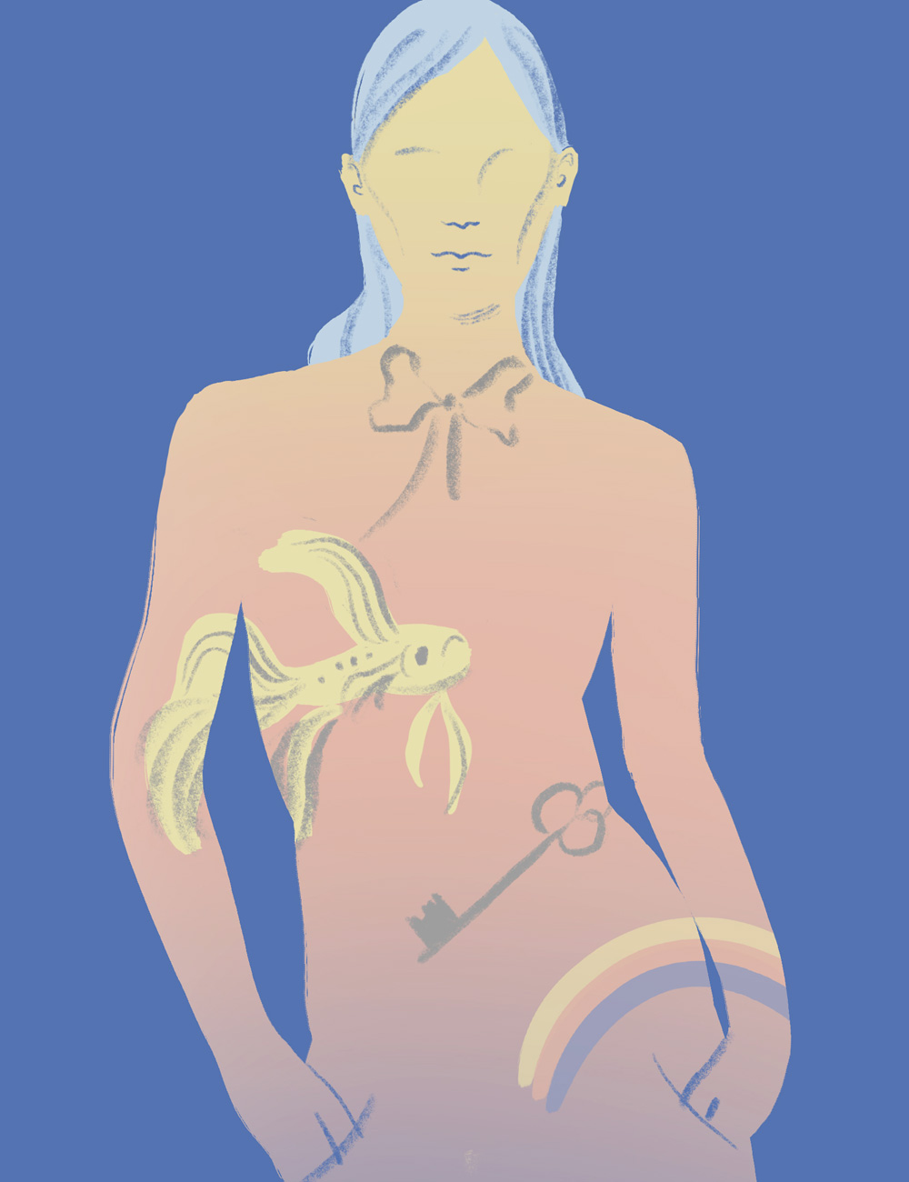 Self therapy portfolio illustration by Silvana Mariani for Loqui Psychology